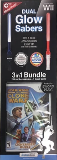 DreamGear Dual Glow Sabers 3in1 Bundle - Star Wars: The Clone Wars: Lightsaber Duels