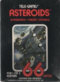Asteroids (black box / 66 Tele-Games cartridge)